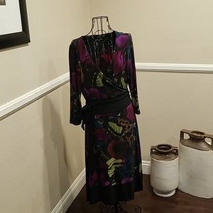 Jones New York wrap midi dress